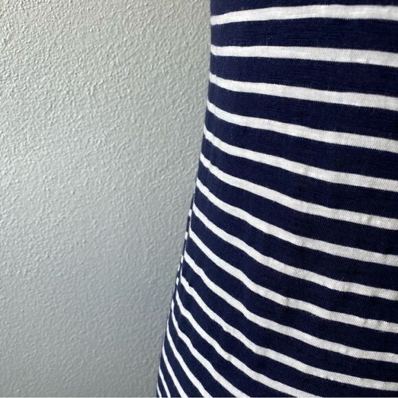 Gap Striped Cotton Tee Shirt Dress Blue White Pocket SZ XS - Picture 3 of 12